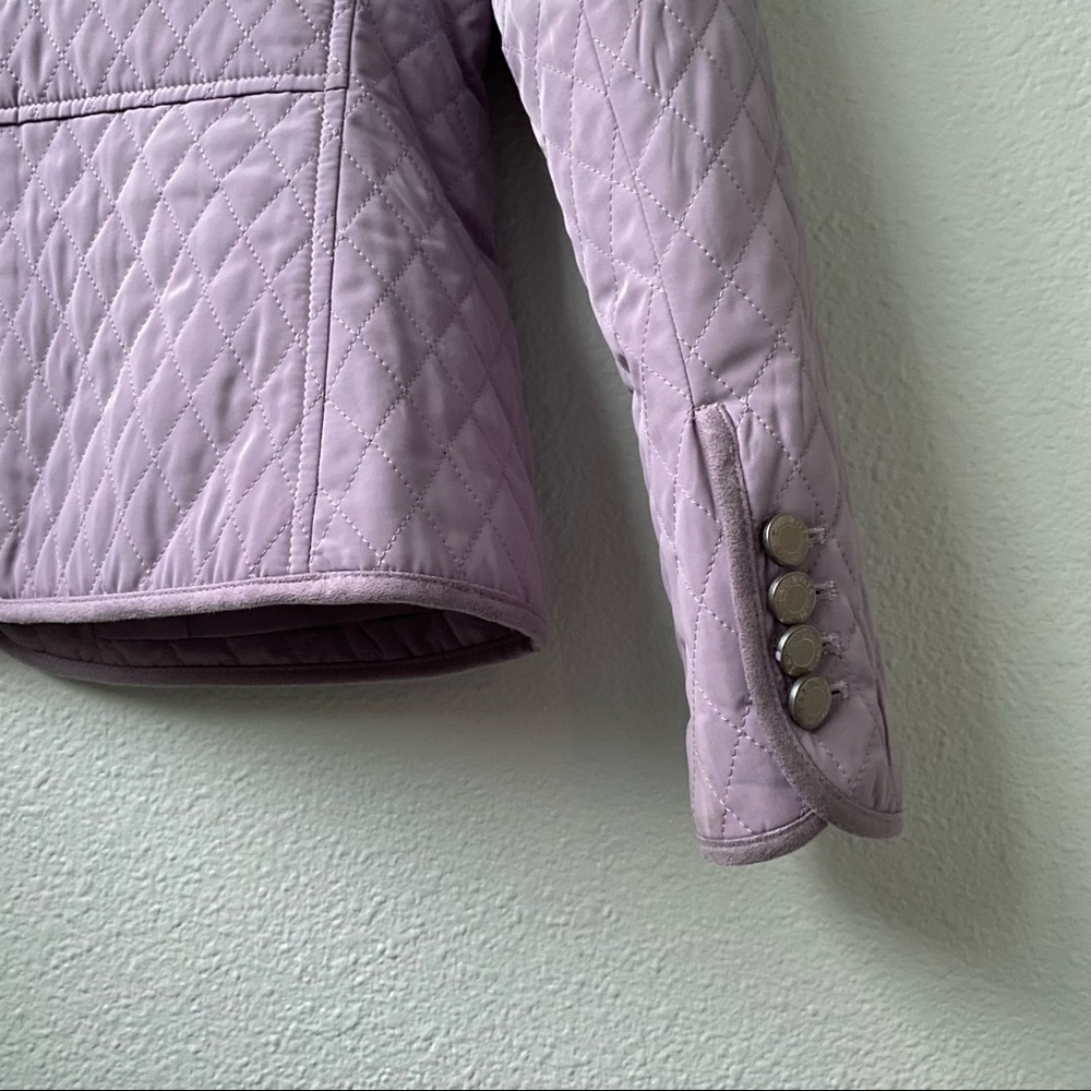 052. Talbots Lavender Quilted Button Jacket - image 5